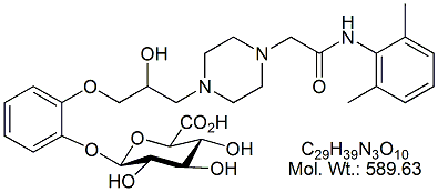 Ranolazine O-Desmethyl Beta-D-Glucuronide Impurity